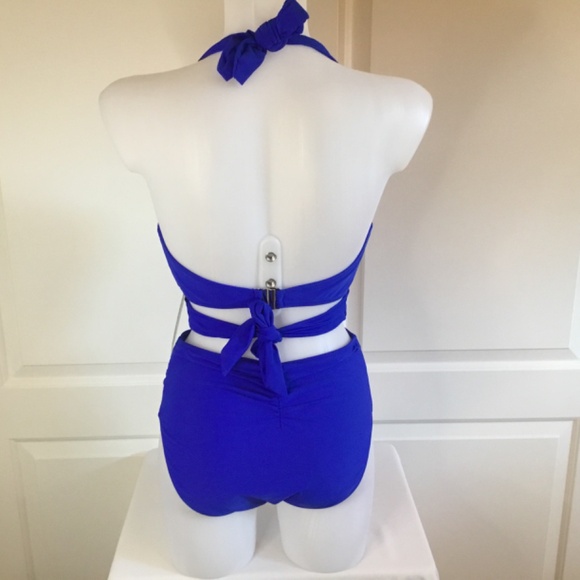 Women’s Tummy Control High Waisted Halter Bikini Set - Picture 5 of 8